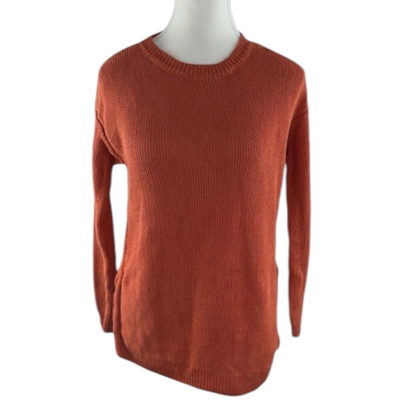 Polo Ralph Lauren Women’s S‎ Orange Linen Crew Neck Tunic Sweater Long Sleeve - Picture 1 of 10